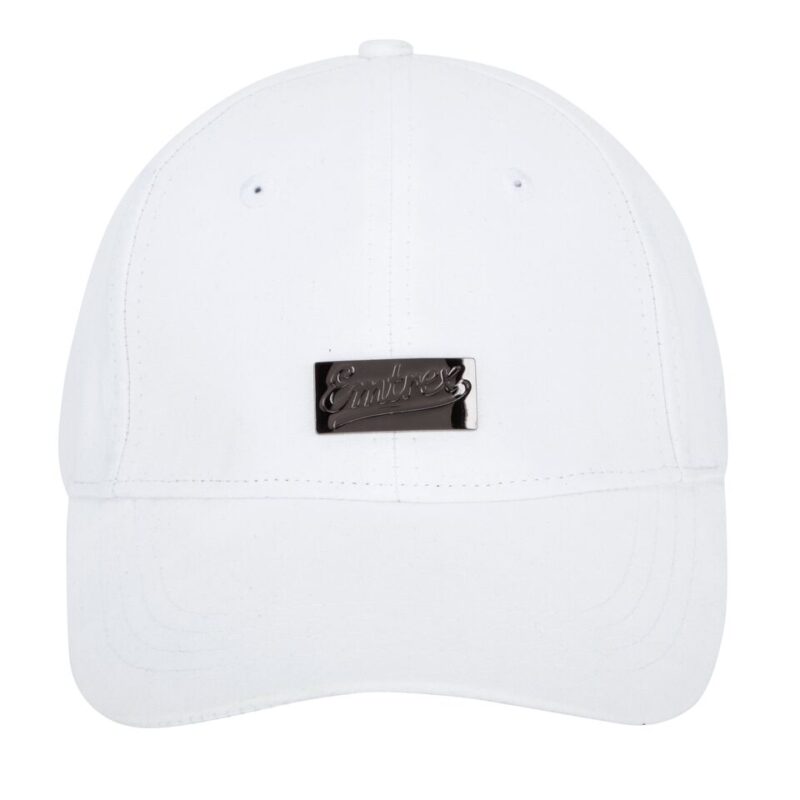 Emtrex Curve Peak Adjustable Cap White Suede & Metal Badge 1