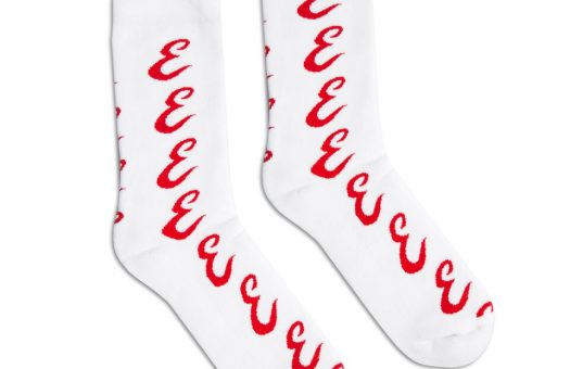 E Socks - White & Red