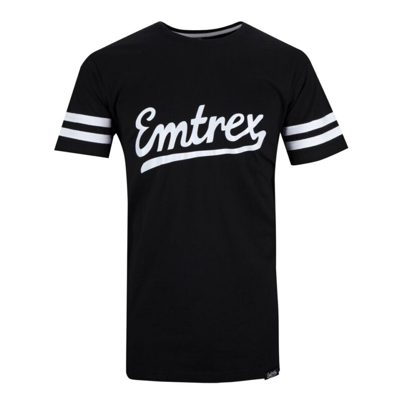 Emtrex Stripe Longline T-Shirt Black 1