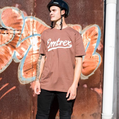 Heavyweight T-Shirt - Brown/White